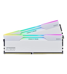 KLEVV Cras V RGB 32GB (2x16GB) 6400MHz CL32 INTEL XMP 3.0 – AMD EXPO DDR5 Heatsink Brilliant White Ram (KD5AGUA80-64A320J)