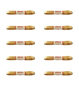 Dar Dokuma Altın Gold Saten Kurdele - 1 Cm. x 10 Metre - 10 Adet