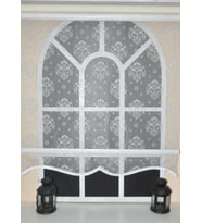 StorBurada Çift Mekanizmalı Kirli Beyaz Damask Tül Perde ve Ekru Stor Perde STB45252-V01