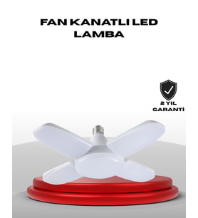 4 Kollu Katlanır Pervane LED Ampül 60 Watt Yüksek Aydınlatma ve Enerji Tasarrufu
