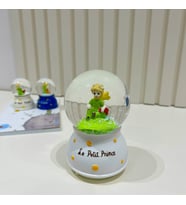 Küçük Prens Işıklı Müzikli Orta Boy Kar Küresi Tky0395 (Beyaz)