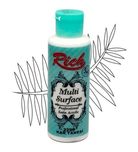 Rich Multi Surface Her Yüzey İçin Akrilik Boya 120 cc. 2298 KAR TANESİ 