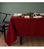 Fabric Design Safir Kadife Dokulu Dertsiz Ütü İstemeyen Yüksek Kaliteli Kırmızı Masa Örtüsü