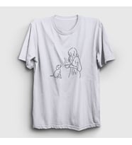 Presmono Unisex Beyaz Dog And Coffee Köpek T-Shirt 285968tt (Beyaz)