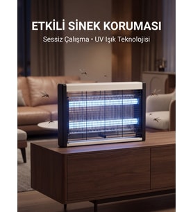 UV Işıklı Sinek Öldürücü Lamba Sessiz Çalışır