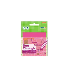 Hopax Stickn Yapışkanlı Not Kağıdı Yarı Saydam 50 Yaprak 76x76 Mm Neon Pembe