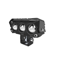 2 Adet Led Spot Işık Ve Sarı Beyaz Projektör Lens 3 Gözlü Dikdörtgen Baykuş Led Off Road Lamba Motosiklet