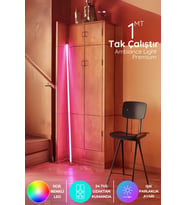 Şerit LED Rgb Led Strip Tube Light Lambader Uzaktan Kumandalı Işık Lamba Ampül aydınlatma Renkli animasyonlu8