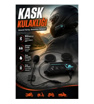 BT22 Kablosuz Kask Kulaklığı Bluetooth 5.0 Intercom Özellikli Suya Dayanıklı Sürüş Kulaklığı