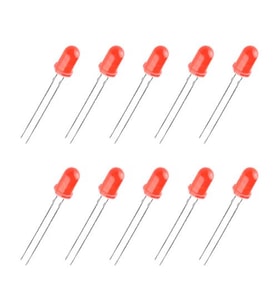 Led 5mm Kırmızı Difused 10 Adet