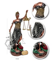 Adalet Terazisi Themis Heykeli Dekoratif Biblo 32 cm.