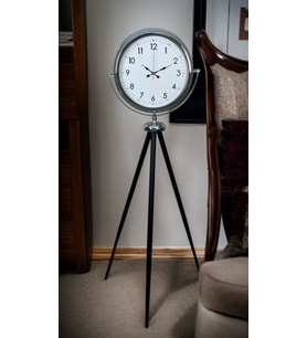 Krom Standart Tripod Ayaklı Saat