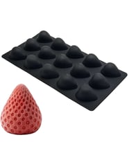 Fida Mini Meyve Silikon Dondurma Kalıbı Çilek