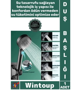 #DuşBaşlığı Lüks Mat Su Tasarruflu Modern Banyo Aksesuar Dayanıklı Kalite Şık 5 Kademeli Duş Başlığı
