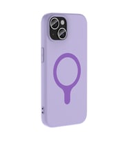iPhone 15 Kılıf M-Safe Şarj Özellikli Aris Silikon Kılıf Lila