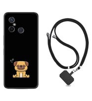 Xiaomi Redmi 12C Kılıf Resimli Boyun Askılı İpli Desenli Silikon Series Uyuyan Köpek 1875