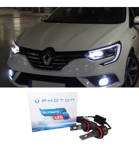 Renault Megane 4 Led Xenon Kısa Far Ampulü H7 Ultimate 9500 Lumens Yeni Seri Beyaz