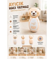 Şişme Boks Hacıyatmaz Ayıcık Oyuncak – Denge ve Hareket Oyuncağı