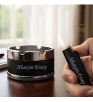 İsme Özel Küllük Clipper Çakmak Hediye Seti