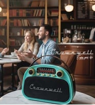 Crownwell Taşınabilir Bluetooth Retro Radyo Arizona Serisi
