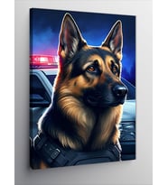 Kanvas Tablo Polis Köpeği