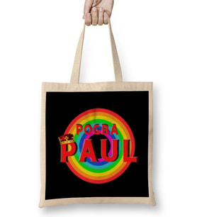Paul Pogba - Vintage Retro Rainbow Style Bez Çanta Uzun Saplı
