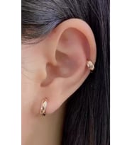 Kalın Altın Renk Tragus Helix Halka Küpe Piercing