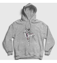 Presmono Unisex Gri Muay Thai Astronaut Uzay Kapüşonlu Sweatshirt 353007tt (Gri)