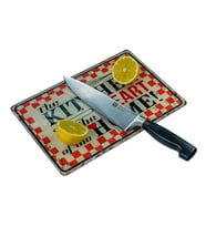 Miabella Home Cam Kesme Tahtası, Kesme Tablası  Kenarları Oval, Antibakteriyal, Sunum Tahtası Kırmızı 20x 30 cm (Çok Renkli)