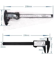 Dijital kumpas, mikrometre, ölçüm aleti, 15 cm (6 inç) elektronik kumpas, LCD ekranlı tam ölçü, inç milimetre dönüşüm