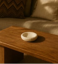 Modern Dekoratif Obje, Minimal Tasarım, Masa ve Raf Üzeri Şık Ev Dekoru (Ekru)
