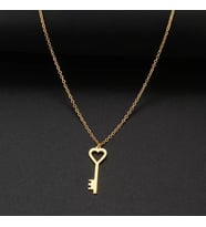 Kişiye Özel 925 Ayar Gümüş Anahtar Kolye (Gold)