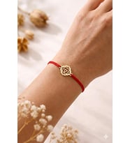 925 Ayar Gümüş Papatya Silver Kırmızı İpli Kök Çakra Makrome Beraberlik Bileklik.rose.gold.rodaj