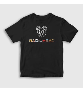 Presmono Unisex Çocuk Siyah Logo V3 Radiohead T-Shirt 292849tt
