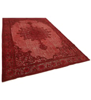 Kırmızı Halı Bordo Tonlarında Madalyon Desenli El Dokuma Klasik Stil Salon Halısı