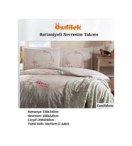 Özdilek Trendy Battaniyeli Çift Kişilik Nevresim Takımı-Candidum Krem