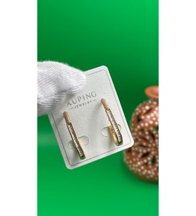 Xuping Rose Gold Zirkon Taşlı Kadın Küpe