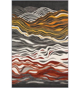 Eliana Home Baskılı, Yıkanabilir Kaymaz Taban Salon Halısı LNA0431 100x150 cm (Gri)