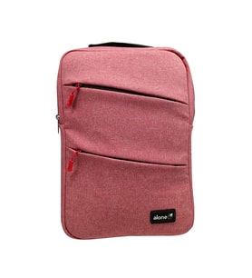 ALONE Laptop Sırt Çantası Gizlenebilir Özel Askılar El Tutma Özellikli  Koruma Pedli Su Geçirmez Kumaş 15,6'' (Pembe)