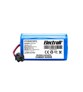 Coredy R3500 Uyumlu Batarya (ORJİNAL KAPASİTE) 2600mah Pil Robot Süpürge Batarya Değişimi