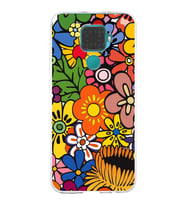 PrintiFy Huawei Mate 30 Lite ile Uyumlu 1mm Slim Fit Retro Colors 2 Baskılı Şeffaf  Kılıf