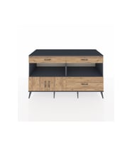 Kronos Konsol 2 Raflı 3 Çekmeceli 2 Kapaklı 176x59x99 Antrasit-Çam