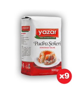 Yazar Pudra Şekeri 500 Gr x 9 Paket