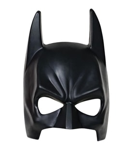 Siyah Renk Çocuk Boy Arkadan Lastikli Batman Maskesi Yarasa Adam