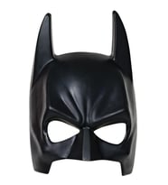Siyah Renk Çocuk Boy Arkadan Lastikli Batman Maskesi Yarasa Adam