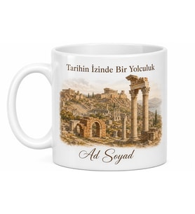 Bergama Antik Şehri İzmir Hatırası Çay Kupası Porselen Hediye Bardak