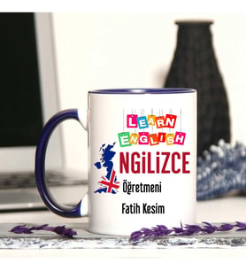 İngilizce  Öğretmenine Özel Öğretmenler Günü Hediyesi Kişiye Özel Kupa Bardak