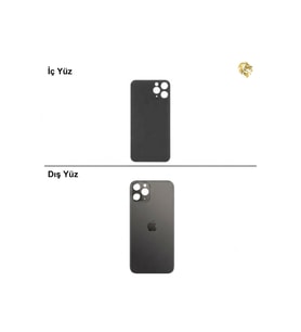 iPhone 11 Pro Max Uzay Grisi Renk Arka Kapak Arka Cam Batarya Kapağı Lazer Kesim Kapak Pil Kapağı