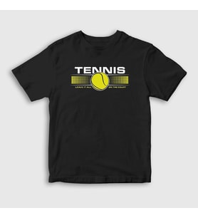 Presmono Unisex Çocuk Siyah Court Spor Tennis Tenis T-Shirt 331799tt