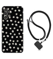 Samsung Galaxy M14 Kılıf Resimli Boyun Askılı İpli Desenli Silikon Series Papatyalar 1866